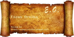 Eszes Orsika névjegykártya